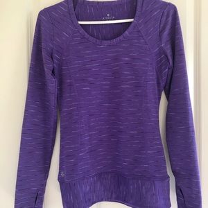 Athleta purple long sleeve top size xs